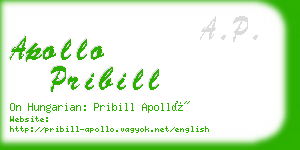 apollo pribill business card
